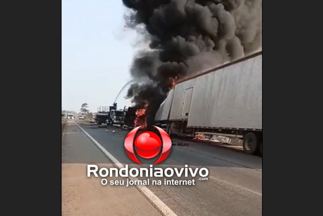 VÍDEO: PRF confirma dois óbitos em grave acidente com colisão frontal e incêndio na BR-364