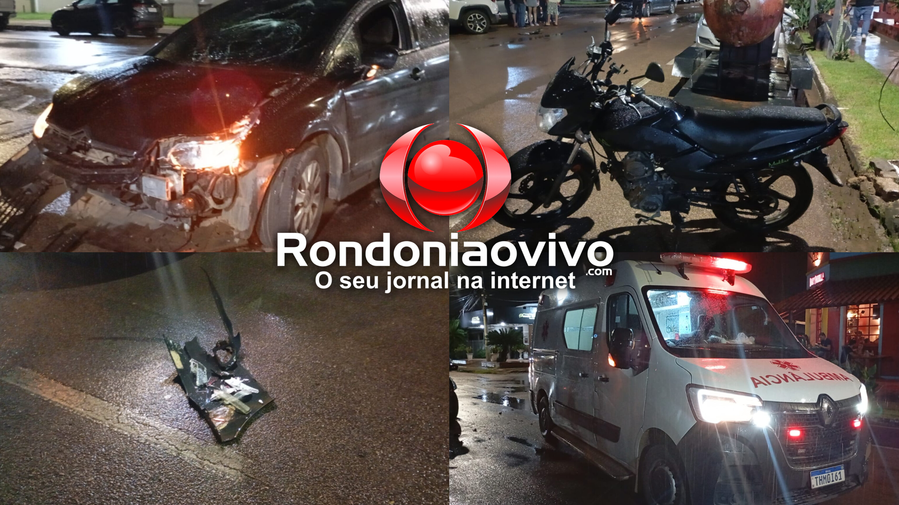 URGENTE: Motociclista é gravemente atropelado por carro ao invadir preferencial