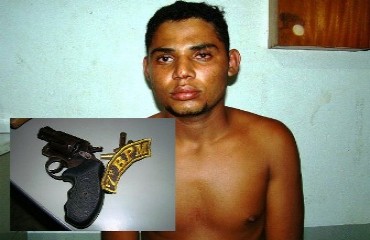 Assaltante que sobreviveu a tiro na nuca e atirou em boné de PM é preso em uma lanchonete com “trezoitão”