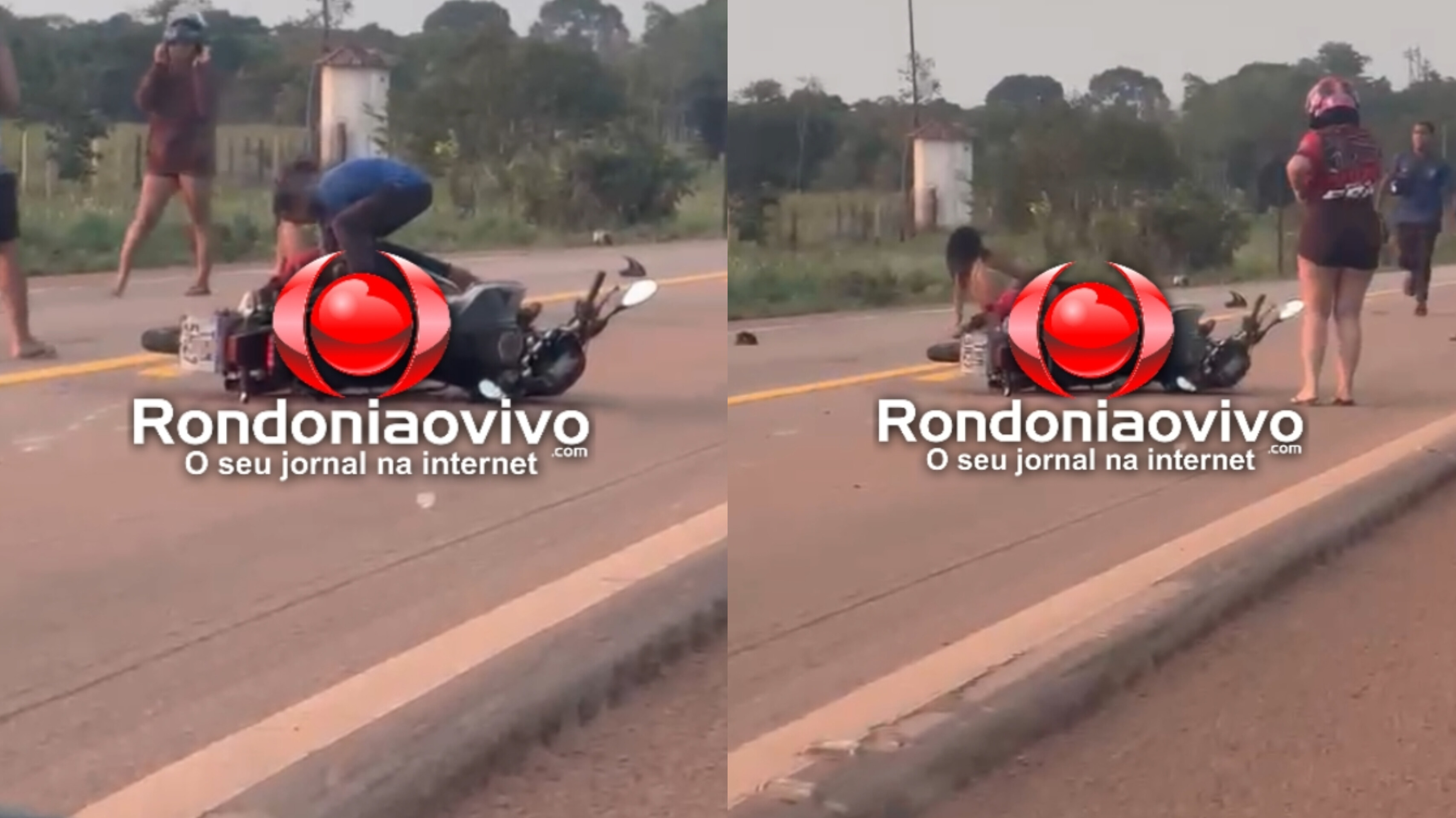 URGENTE: Casal sofre grave acidente entre moto e carreta na BR-364