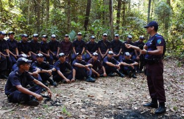 Alunos da Polícia Militar de Rondônia participam do Estágio de Ações em área de selva