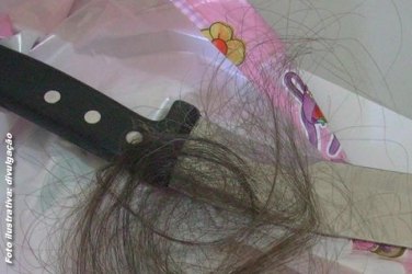 Valentão corta cabelo da ex-mulher com faca