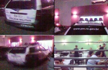 FLAGRANTE - Policial Militar é flagrado em rodizio de massas utilizando viatura oficial - Confira vídeo