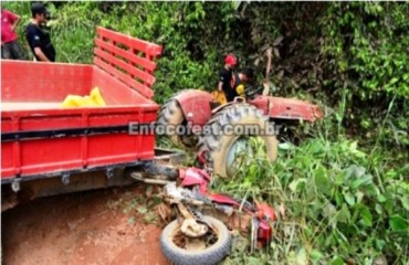 CUJUBIM – Motoqueiro colide em trator e morre na hora