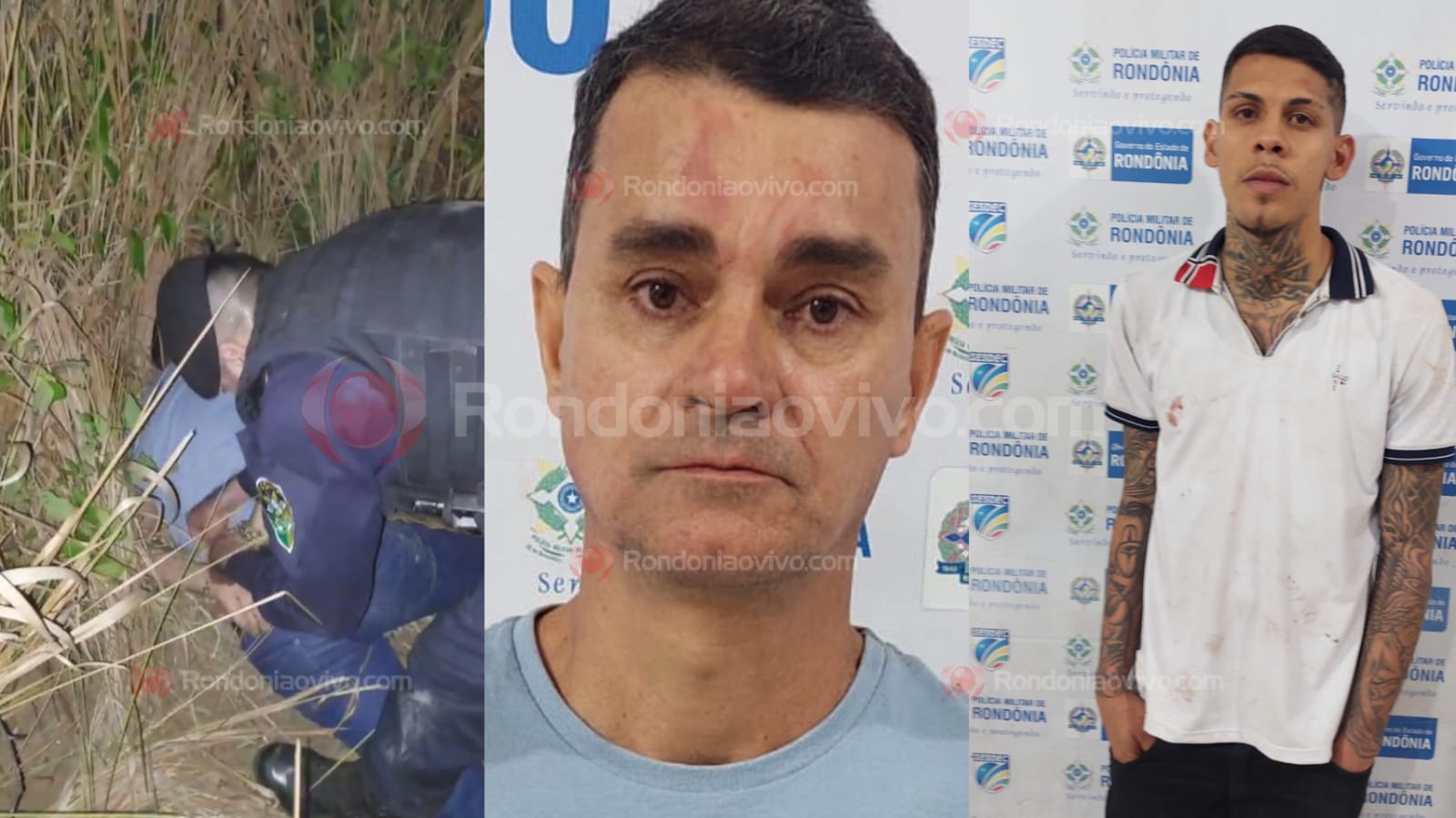 ESPAÇO ALTERNATIVO:  Foragidos correm para o mato, mas são presos por equipe do sgt Machado 