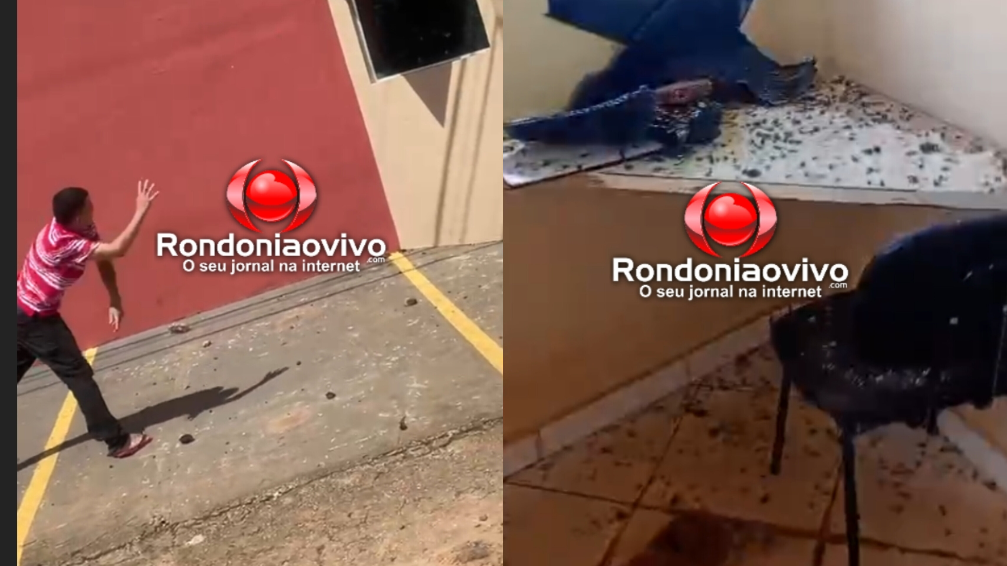 VÍDEO: Ex-funcionários apedrejam sede de antiga empresa de coleta de lixo na capital