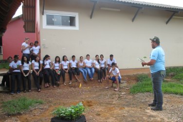 Ecoporé promove plantio de mudas com estudantes 