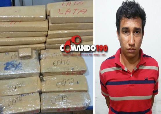 Homem é preso tentando transportar 50 Kg de Maconha