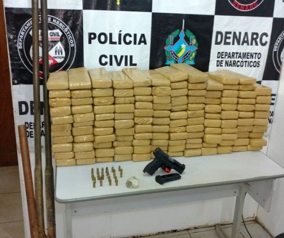 Quadrilha é presa pelo DENARC com mais de 100 quilos de maconha