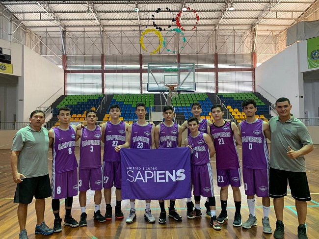 CONQUISTA: Time de basquete do Colégio Sapiens é vice-campeão do pré-Joer