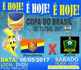 Rondônia e Acre realizam partida válida pela Copa do Brasil de Futsal