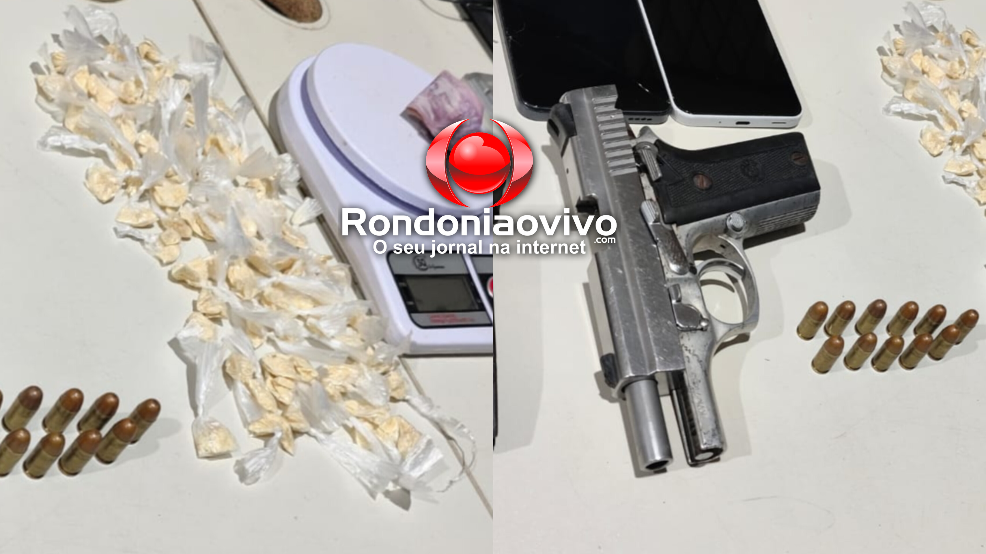 GUERRA ENTRE FACÇÕES: Após ataque a tiros, três são flagrados com pistola furtada e drogas