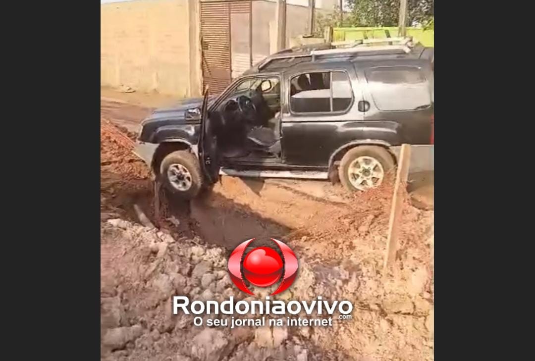 VÍDEO: Buraco deixado por obra inacabada da Caerd causa acidente no bairro Três Marias