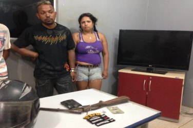 Casal suspeito de praticar roubos é preso pela PM