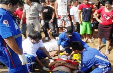 CENA DA CIDADE II – Colisão entre motocicleta e bi-trem no bairro Nacional deixa trânsito engarrafado – Fotos e vídeo