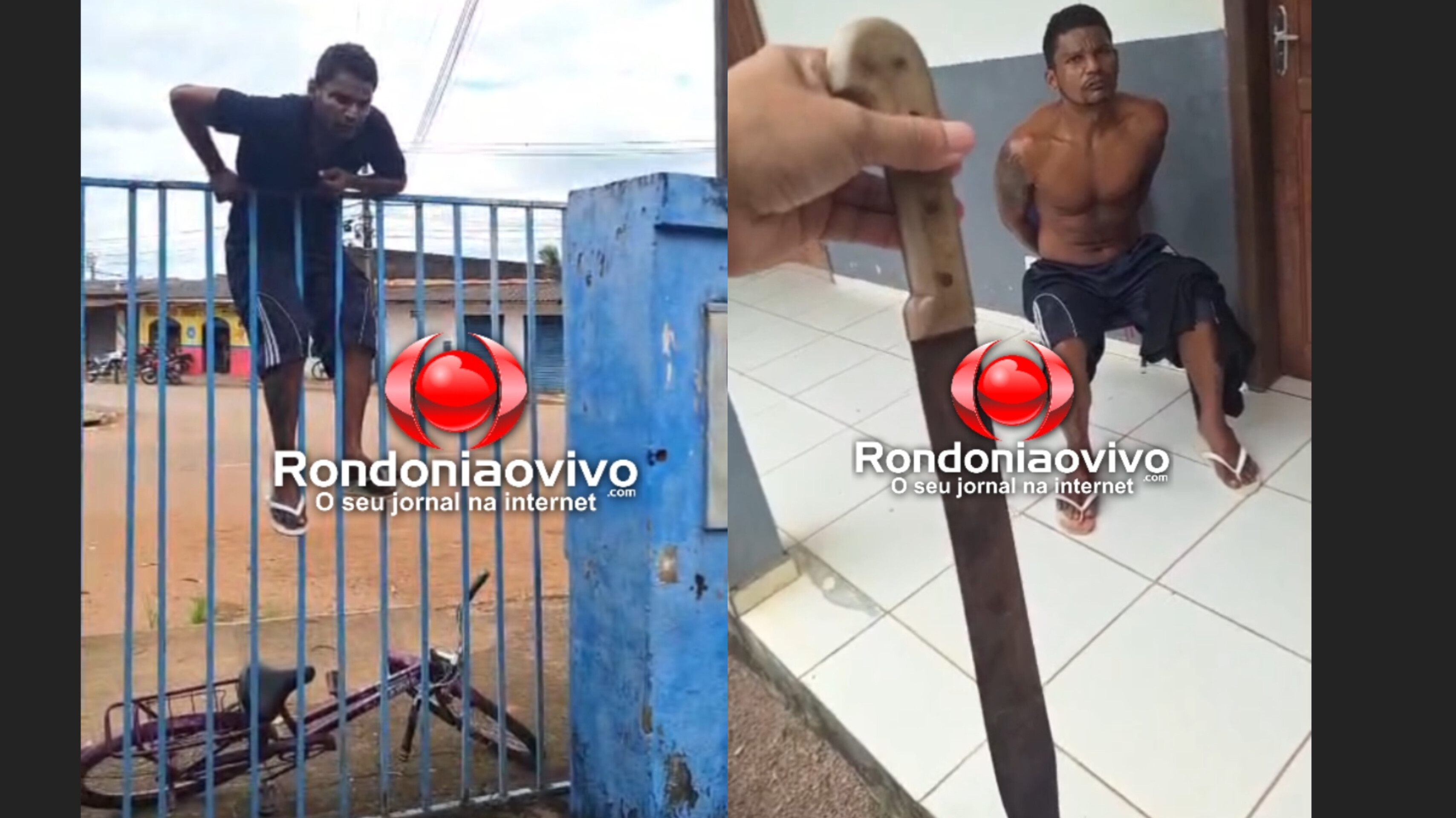 VÍDEO: Homem armado com facão tenta invadir o 6º DP e é detido por policial civil 