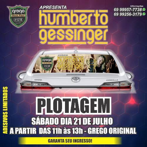 PLOTAGEM: Garanta o ingresso do show de Humberto  Gessinger neste sábado