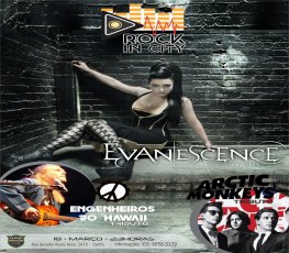 Sorteio de ingressos para tributos: Engenheiros do Hawaii, Evanescence e Artic Monkeys