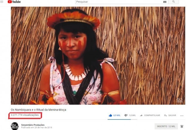 ÍNDIOS NAMBIQUARAS: Documentário vilhenense alcança mais de 3 mi de visualizações no Youtube