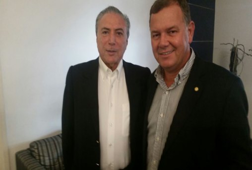 Lúcio Mosquini integra comitiva de Michel Temer em visita a RO