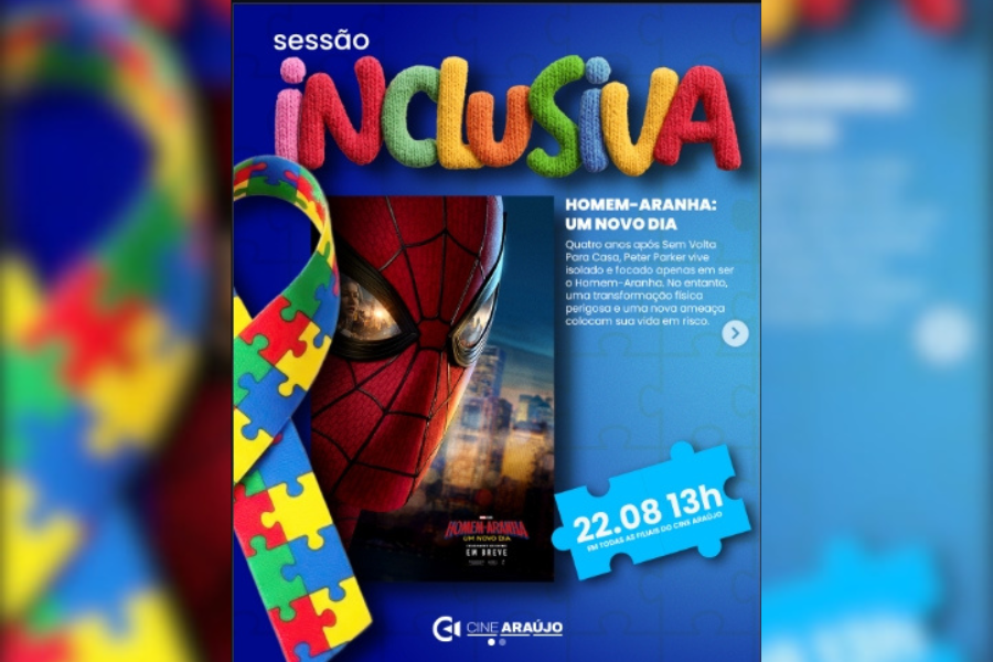 SESSÃO INCLUSIVA: Cinema promove experiência adaptada de Homem-Aranha para pessoas com TEA em PVH