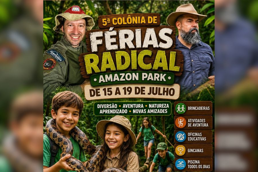 FÉRIAS ESCOLARES: Amazon Park abre inscrições para a 5ª Colônia de Férias Radical em Porto Velho