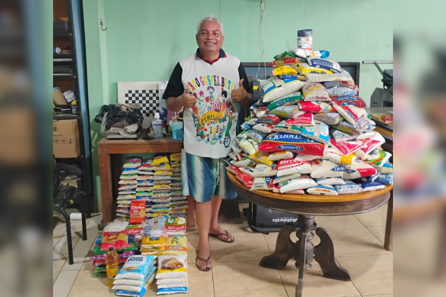 DOAÇÃO: Alimentos arrecadados no Estadual de Motocross são doados à Casa Resgate