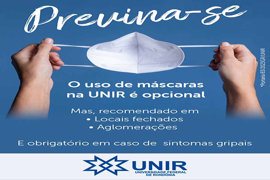 PREVINA-SE: UNIR mantém orientações sobre uso de máscaras