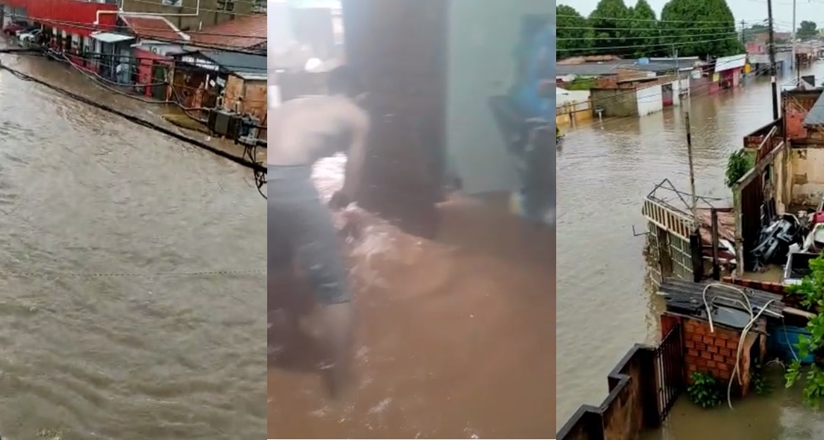 DE NOVO: Chuva alaga ruas e invade casas em vários pontos de Porto Velho; VÍDEOS