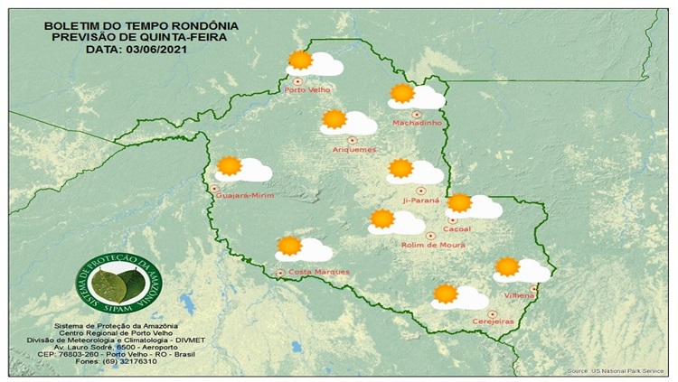 CLIMA: Veja a previsão do tempo para esta sexta-feira (04) em Rondônia