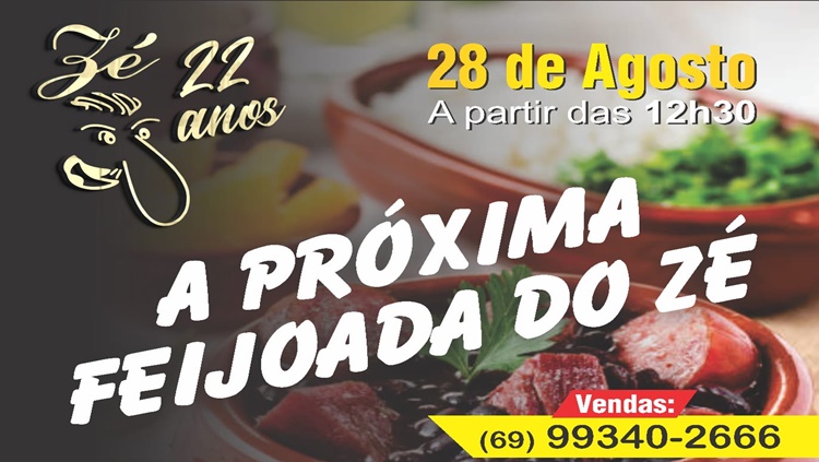 SABOROSA: Feijoada do Zé Beer acontecerá novamente no dia 28 de agosto 