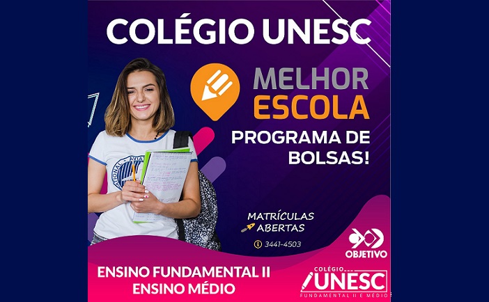 FACILIDADE: Colégio Unesc oferece bolsas de estudo através da plataforma Melhor Escola