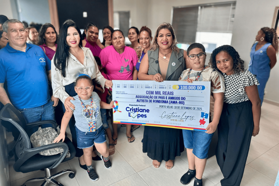 CRISTIANE LOPES: Deputada destina R$ 100 mil à AMA-RO e reforça apoio às famílias atípicas