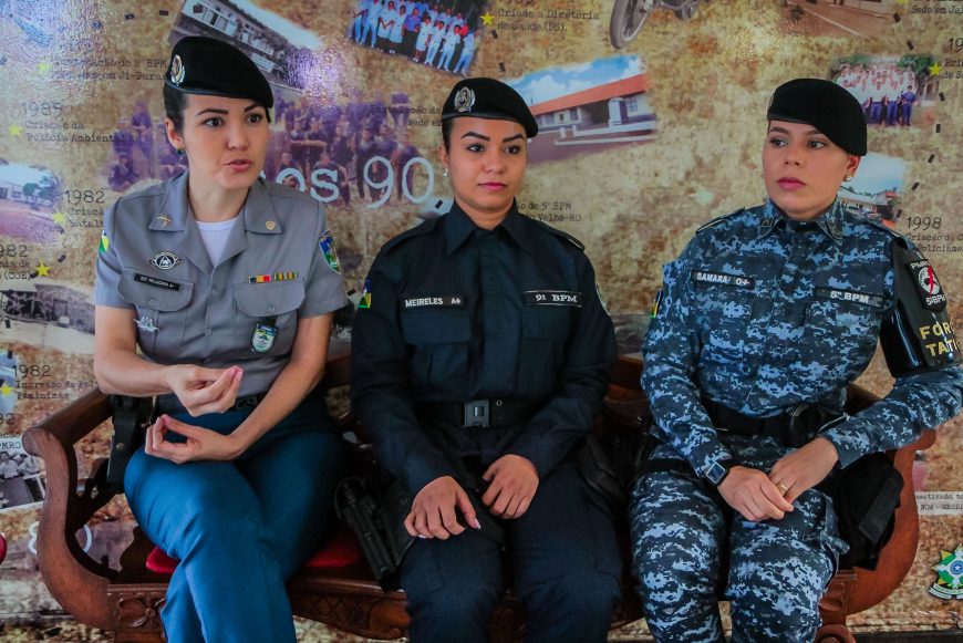 HOMENAGEM: Mulheres representam a força feminina rondoniense dentro da Polícia Militar