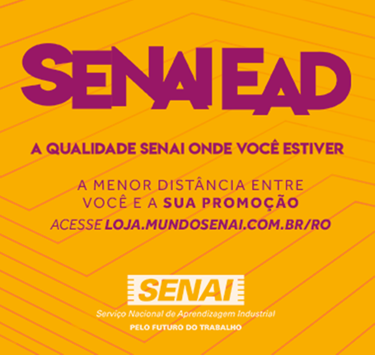 EAD: SENAI-RO está com vagas abertas para cursos no segundo semestre