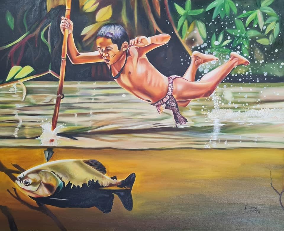 OLHARES DA AMAZÔNIA: Encerra nesta sexta exposição da artista plástica Edna Costa na ALE