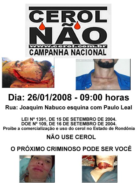 Abutres divulgam cartaz da campanha educativa “Cerol Não!”  imagens fortes