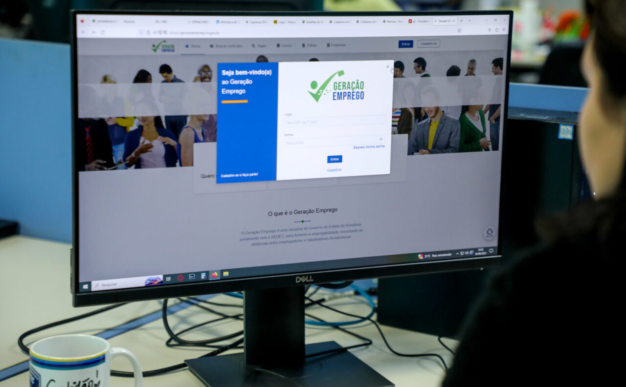 GERAÇÃO EMPREGO: Quase 3 mil vagas estão disponíveis em plataforma virtual de RO