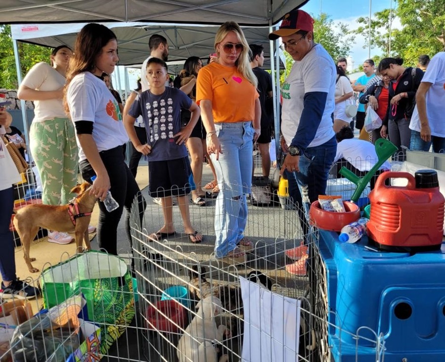 CÃES E GATOS: Ieda Chaves acompanha Feira de Adoção Responsável em Porto Velho