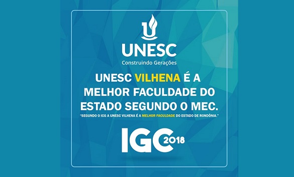 QUALIDADE: Avaliação do MEC considera a Unesc/Vilhena a melhor instituição de RO