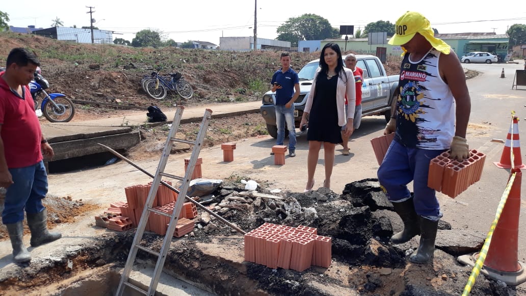 BUEIRO: Cristiane Lopes tem pedido atendido na rua João Paulo I após diversas cobranças