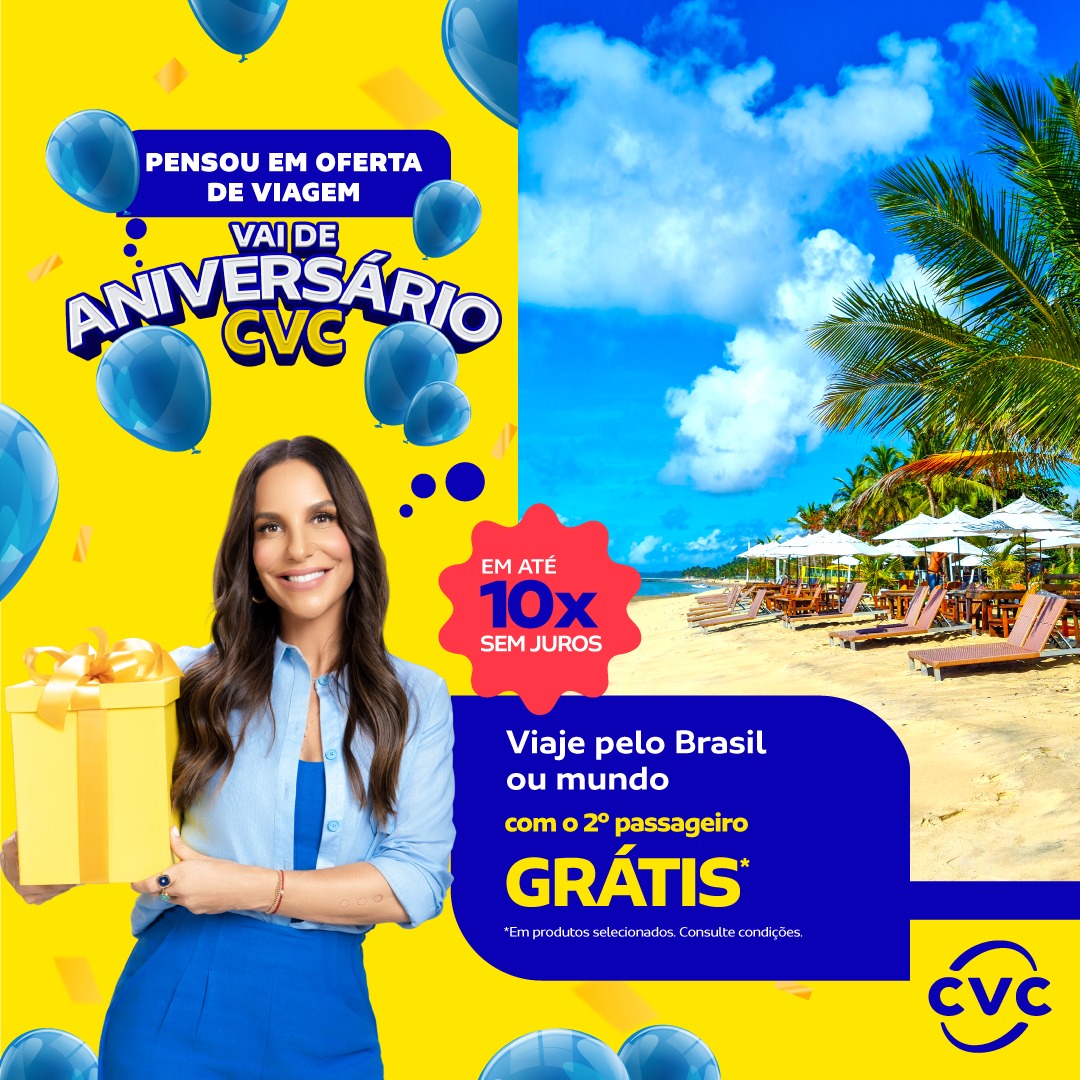 CVC: 51 anos de história e quem ganha o presente é você! Aproveite as promoções imperdíveis