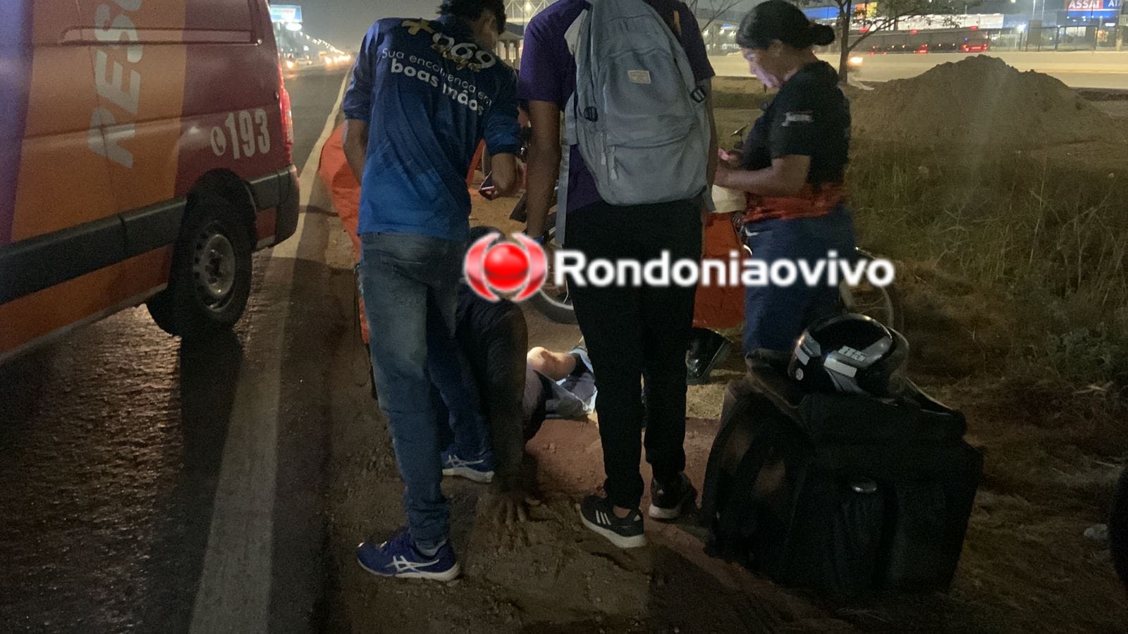 URGENTE: Motorista de Onix foge após atropelar e deixar motoboy ferido 