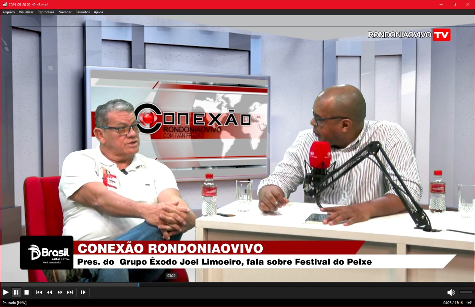 CONEXÃO RONDONIAOVIVO: Pres. do  Grupo Êxodo Joel Limoeiro, fala sobre Festival do Peixe