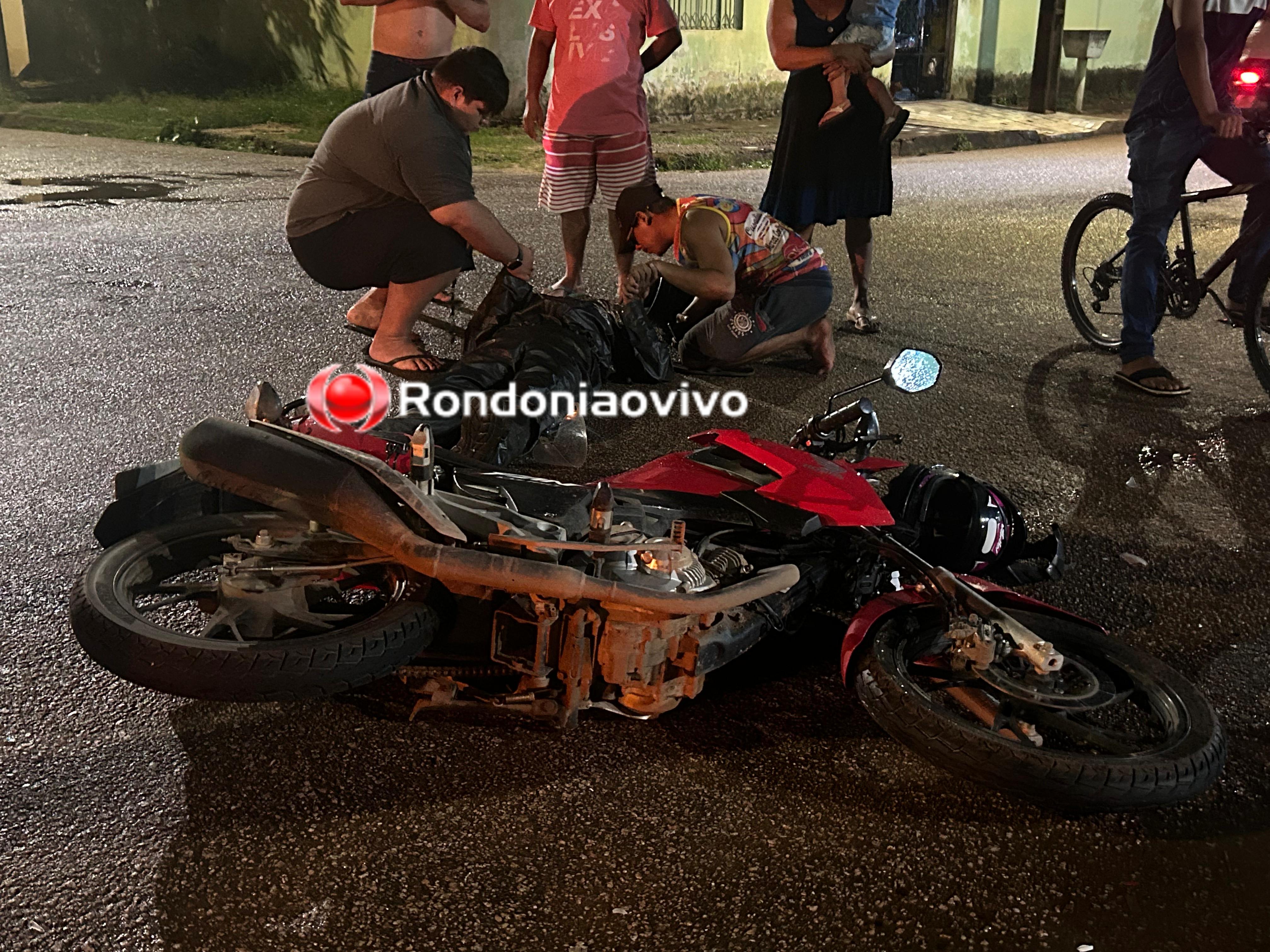 URGENTE: Motociclista fica em estado grave após acidente envolvendo caminhão