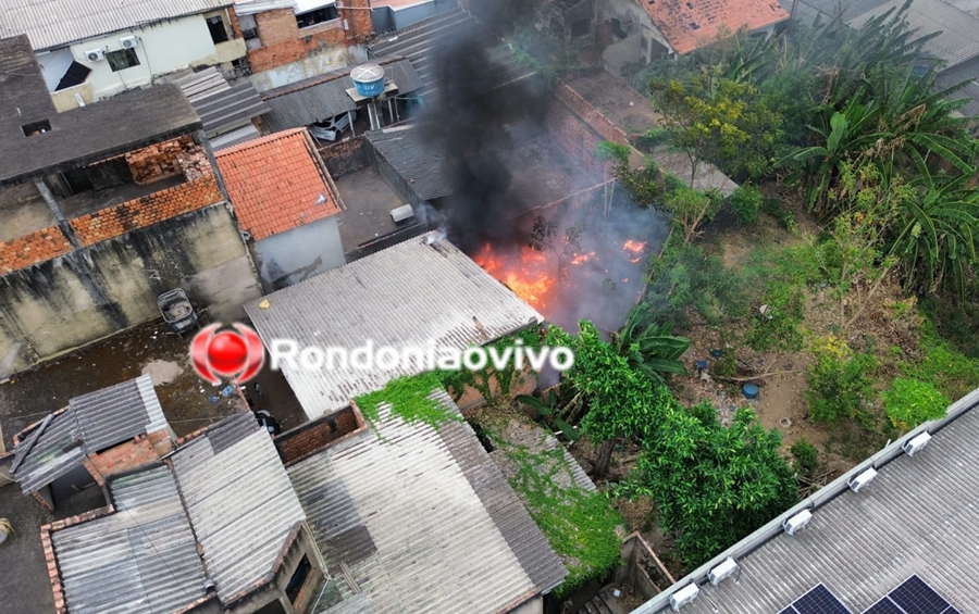 VÍDEO: Incêndio na região Central ameaça atingir residências e comércios