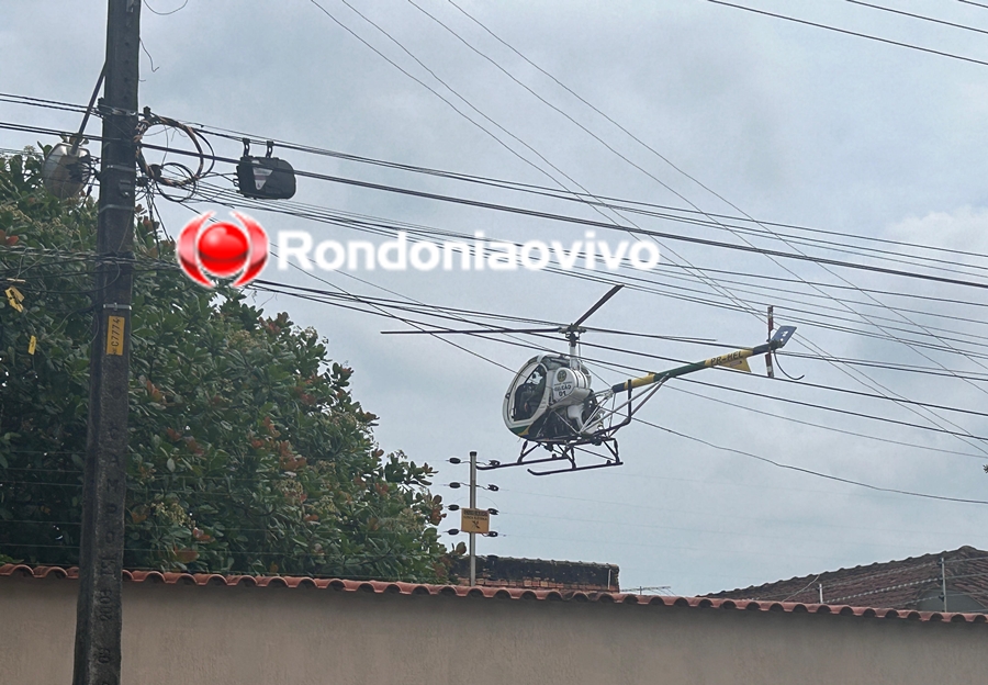 VÍDEO: PM com helicóptero faz cerco em busca de criminosos na capital