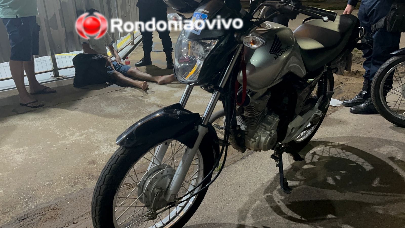 ATRAVESSOU: Motociclista sofre acidente após atropelar gato em avenida de Porto Velho