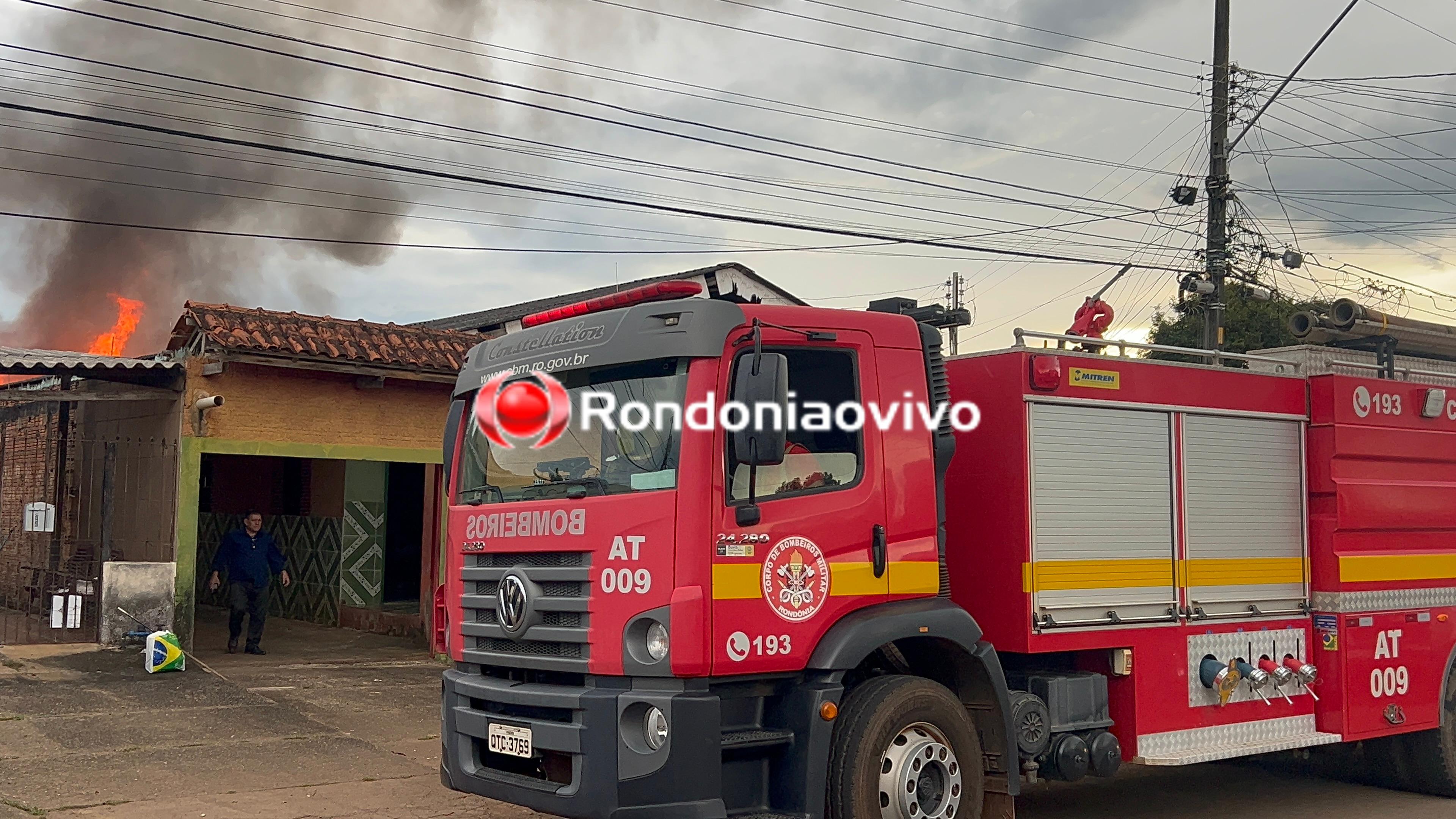 URGENTE: Casa é destruída por incêndio no Embratel
