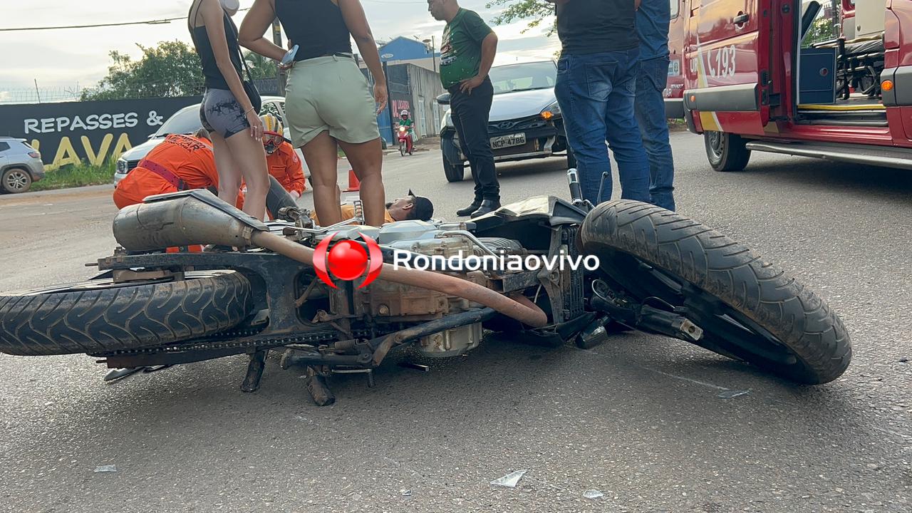VÍDEO: Motociclista é vítima de grave acidente na Rio de Janeiro